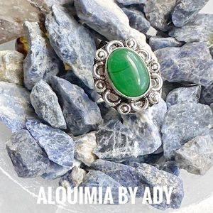 925 stamped gem ring imperial jade